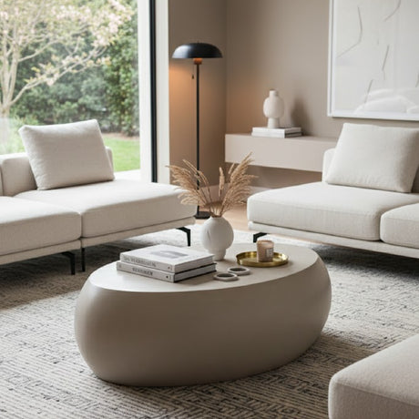 Oval Concrete Coffee Table | OROA Modern Denny | Oroa.com