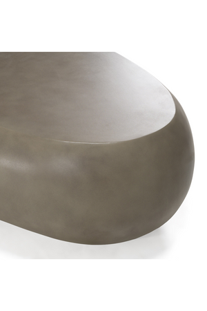 Gray Concrete Oval Coffee Table L | OROA Modern Denny | Oroa.com