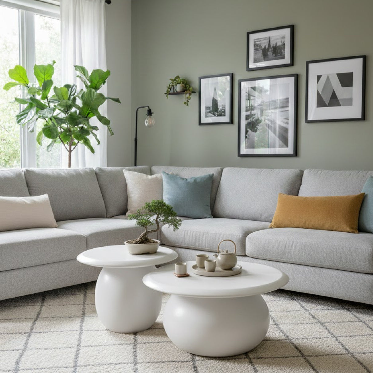 Concrete Nesting Coffee Tables (2) | OROA Modern Kalvin | Oroatrade.com