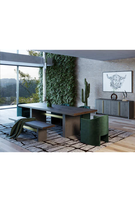 Gray Concrete Dining Bench | OROA Modern June | Oroa.com
