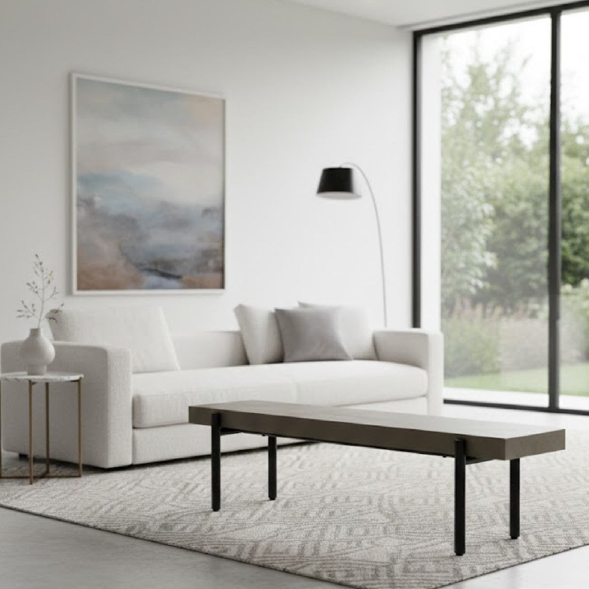   Concrete Finished Bench | Oroa.com