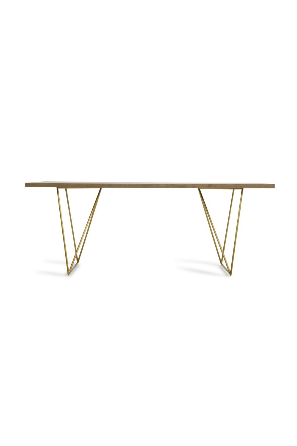 Antique Brass Legged Dining Table | OROA Modern Marcia | Oroa.com