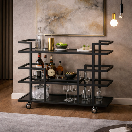   Black Stainless Steel Wine Rack | Oroa.com