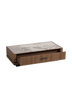 1-Drawer Walnut Coffee Table | OROA Modern Bailey | Oroa.com