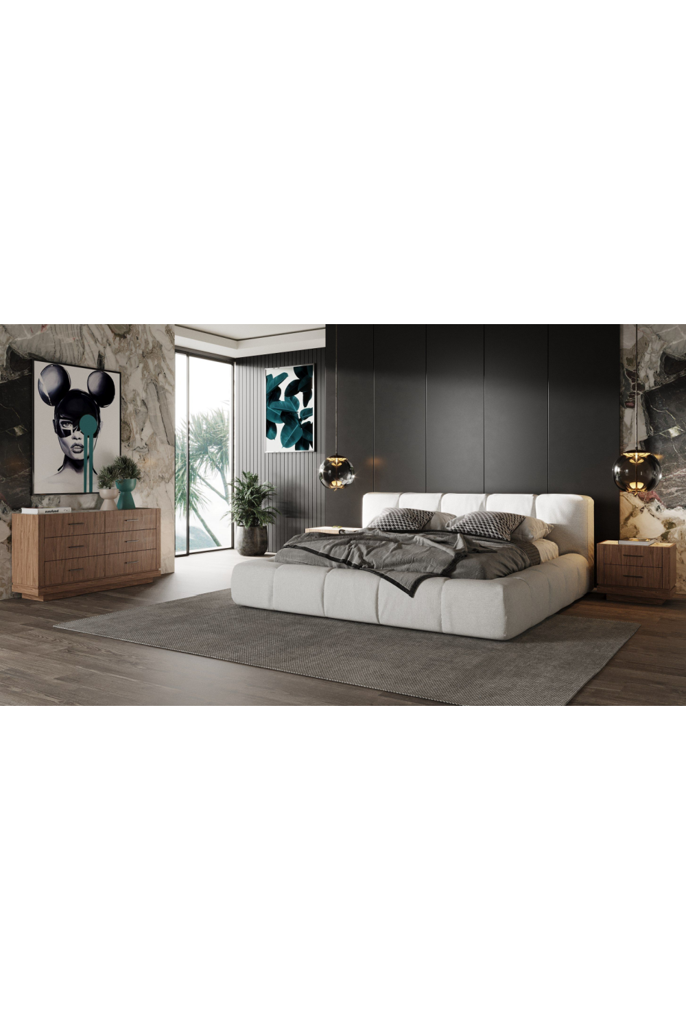 6-Drawer Walnut Dresser | OROA Modern Bailey | Oroa.com