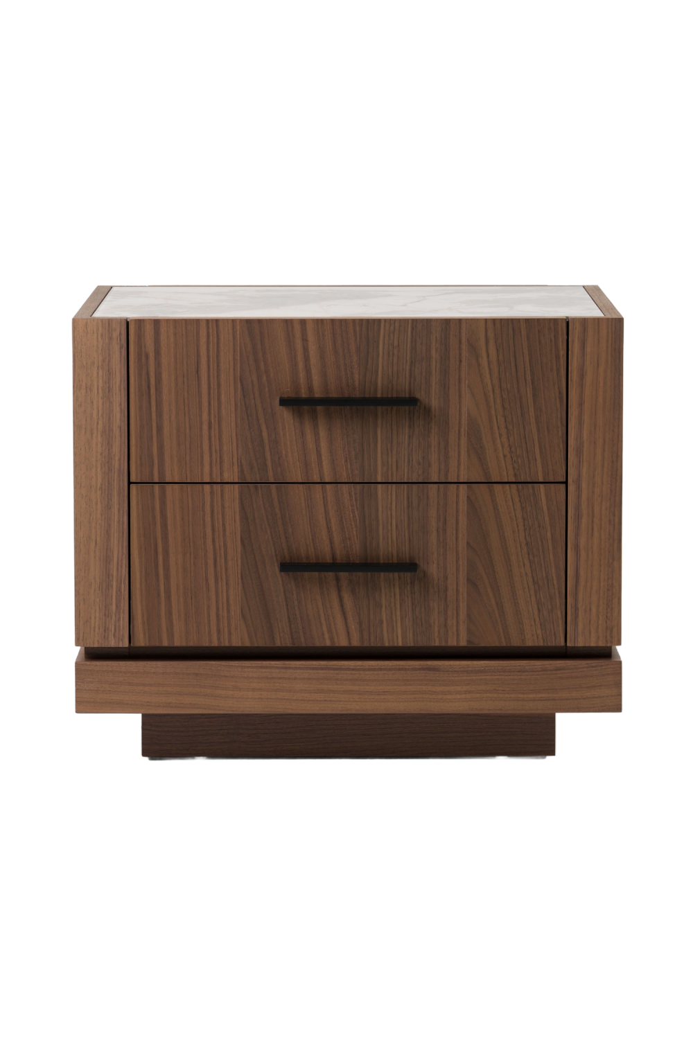 2-Drawer Walnut Nightstand | OROA Modern Bailey | Oroa.com