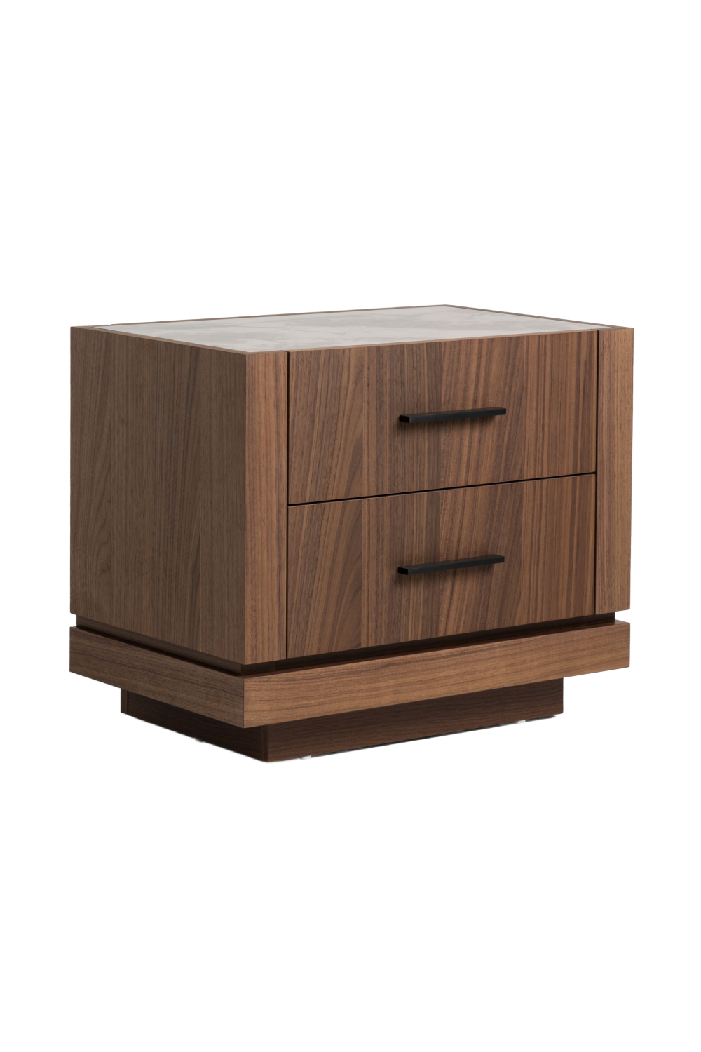2-Drawer Walnut Nightstand | OROA Modern Bailey | Oroa.com