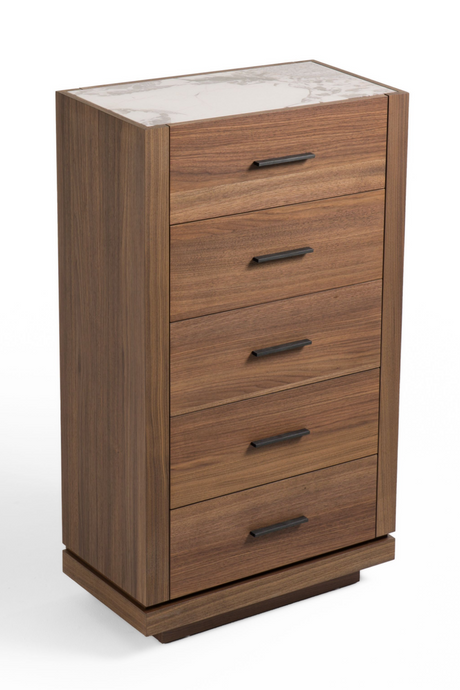 5-Drawer Walnut Chest | OROA Modern Bailey | Oroa.com