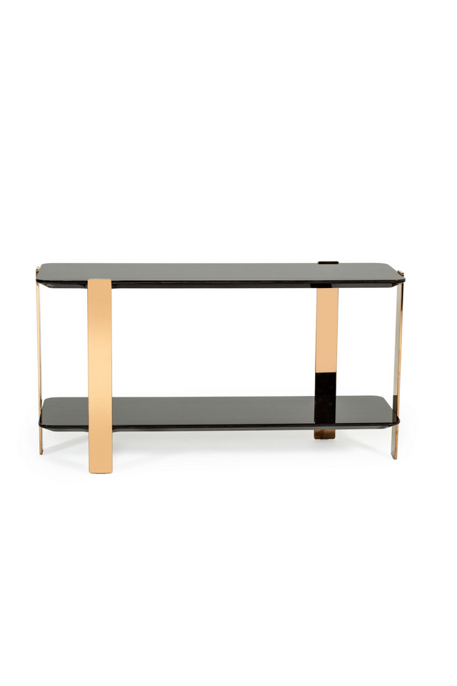 2-Layer Ebony Console Table | OROA Modern Leroy | Oroa.com