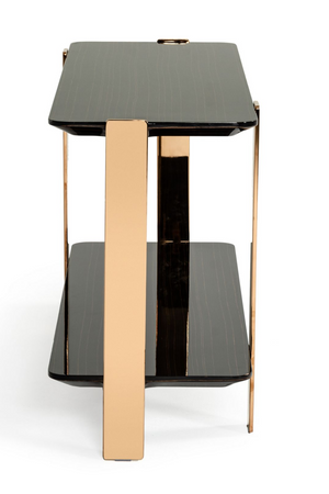 2-Layer Ebony Console Table | OROA Modern Leroy | Oroa.com