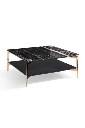 Black Marble Square Coffee Table | OROA Modern Dorian | Oroa.com