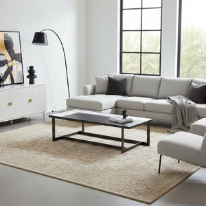   Gray Walnut Marble Coffee Table | Oroa.com