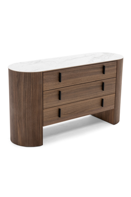 Walnut Veneer 3-Drawer Dresser | OROA Modern Chelton | Oroa.com