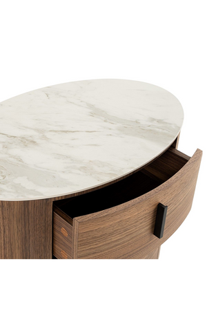 2-Drawer Walnut Nightstand | OROA Modern Chelton | Oroa.com