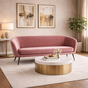   Pink Sloped-Arm Sofa | Oroa.com