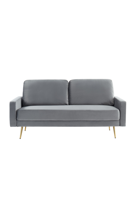 Gray Velvet 2-Seater Sofa | OROA Modern Huffine | Oroa.com