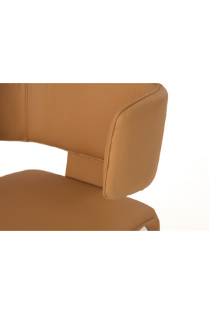 Contoured-Back Vegan Leather Dining Chair | OROA Modern Odessa | Oroa.com