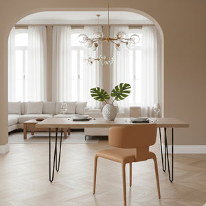 Contoured-Back Vegan Leather Dining Chair | OROA Modern Odessa