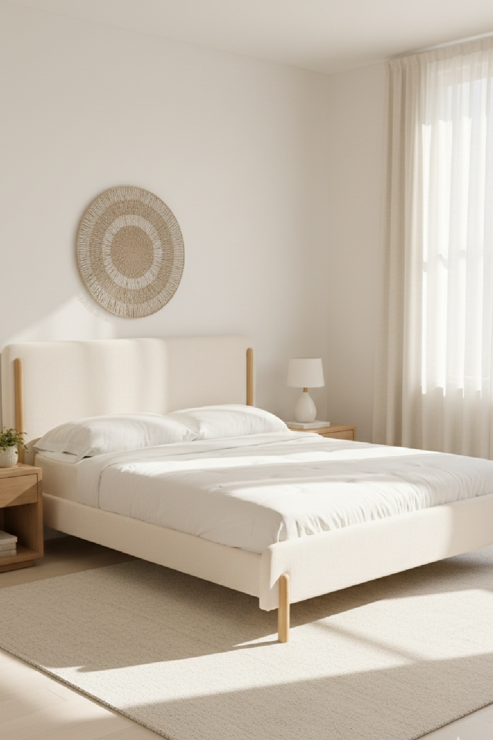 White Upholstered Bed | OROA Modern Electra | Oroa.com