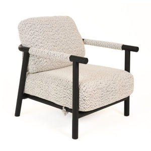   Black Framed Gray Accent Chair | Oroa.com