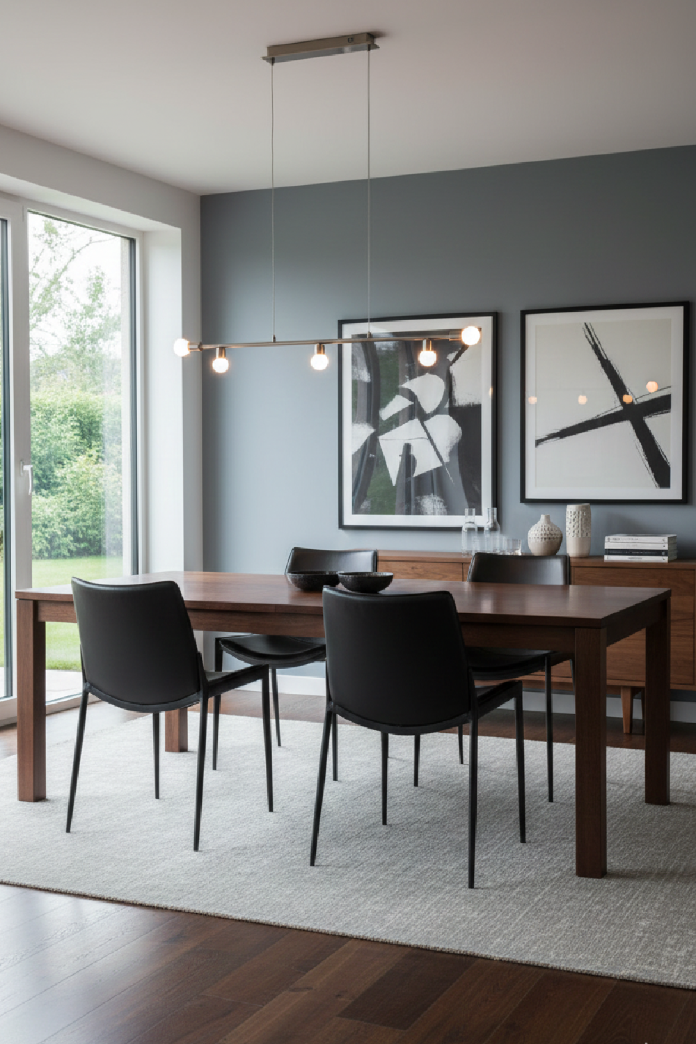 Black Vegan Leather Dining Chairs (2) | OROA Modern Murray | Oroa.com