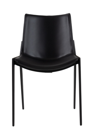 Black Vegan Leather Dining Chairs (2) | OROA Modern Murray | Oroa.com
