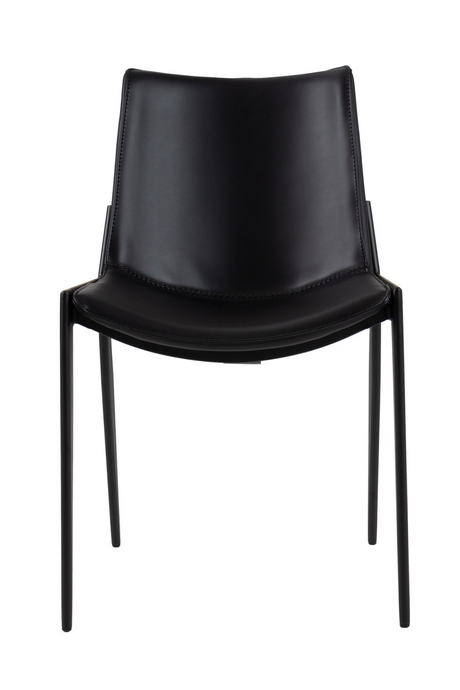 Black Vegan Leather Dining Chairs (2) | OROA Modern Murray | Oroa.com