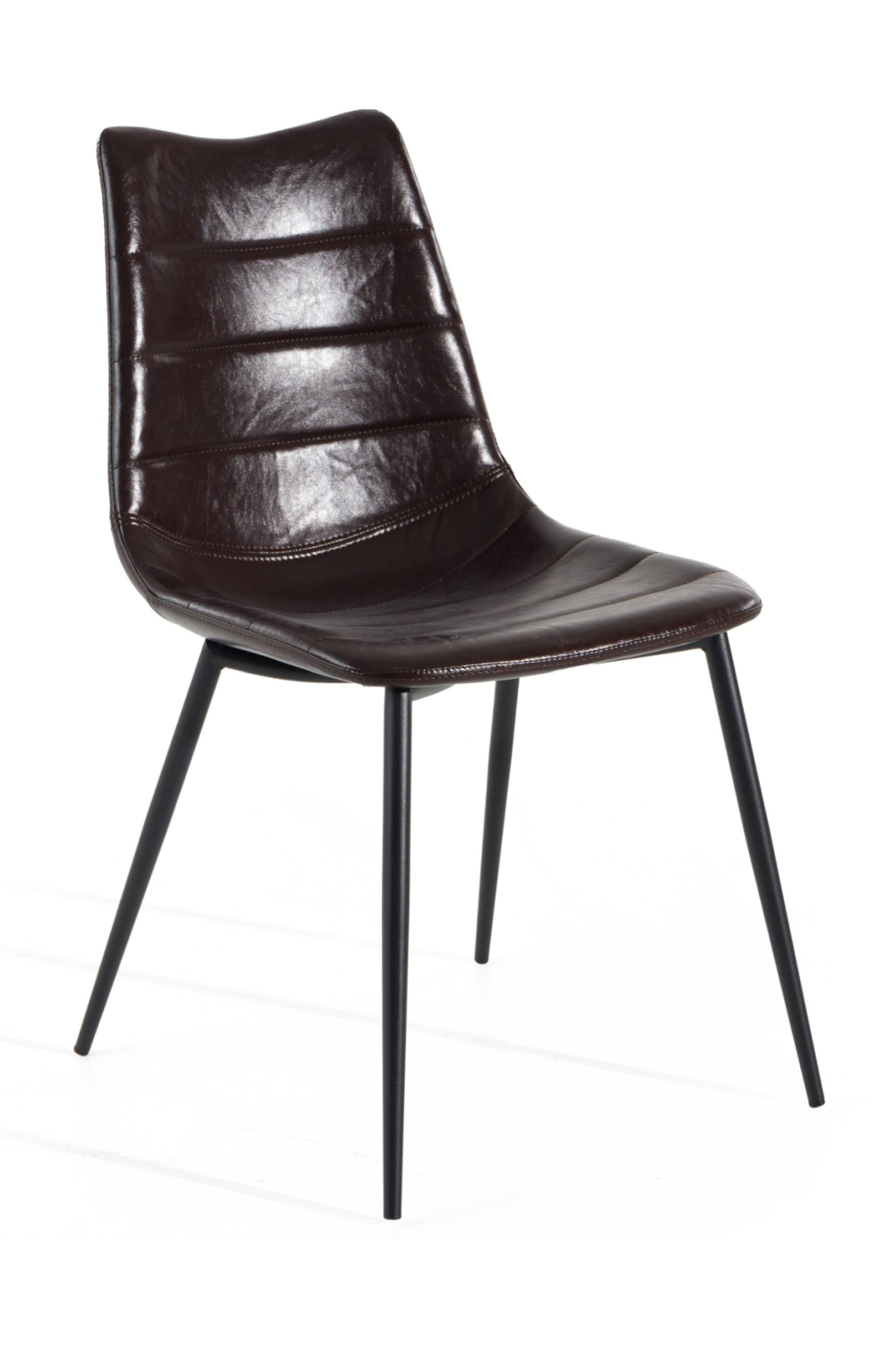 Brown Leatherette Dining Chairs (2) | OROA Modern Gilliam | Oroa.com