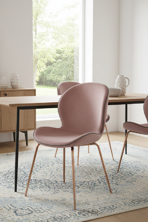   Pink Velvet Dining Chairs (2) | Oroa.com