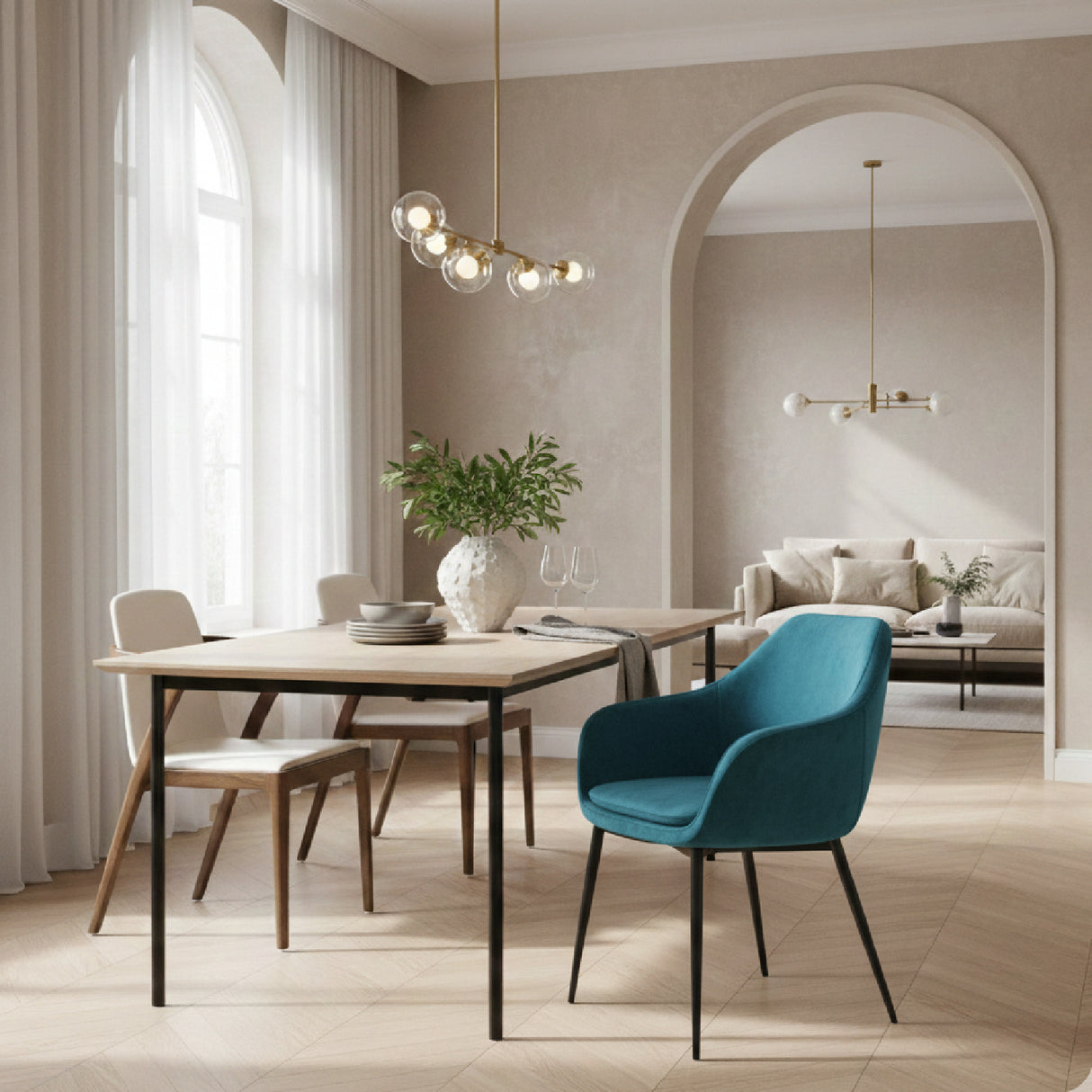   Velvet Dining Armchair | Oroa.com