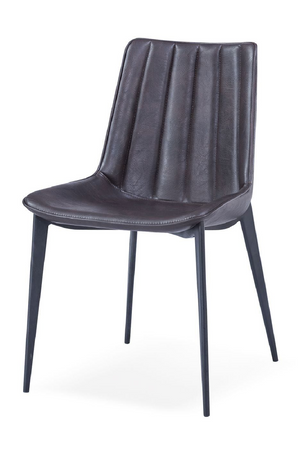 Brown Channel-Tufted Dining Chairs (2) | OROA Modern Peoria | Oroa.com