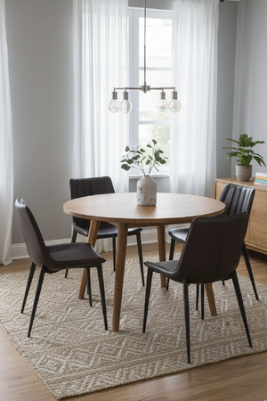 Brown Channel-Tufted Dining Chairs (2) | OROA Modern Peoria | Oroa.com