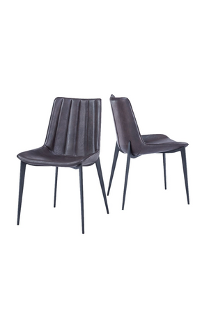 Brown Channel-Tufted Dining Chairs (2) | OROA Modern Peoria | Oroa.com