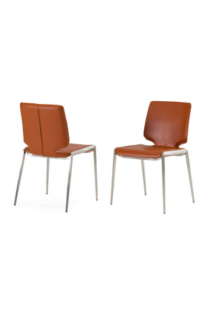 Eco-Leather Stackable Dining Chairs (2) | OROA Modern | Oroa.com