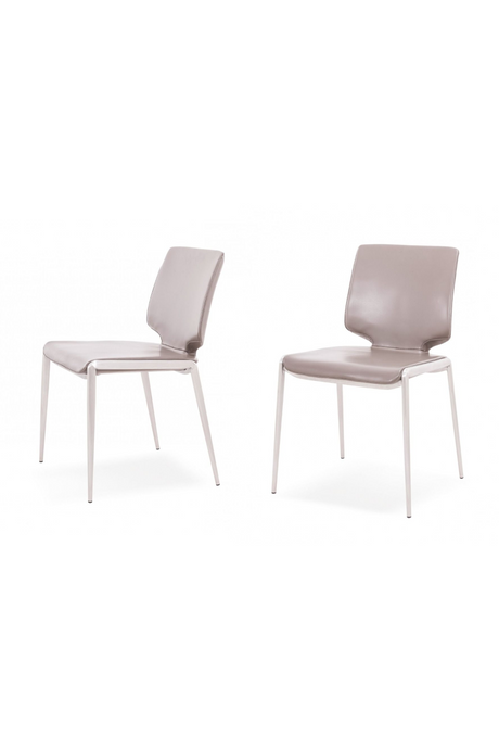 Eco-Leather Stackable Dining Chairs (2) | OROA Modern | Oroa.com