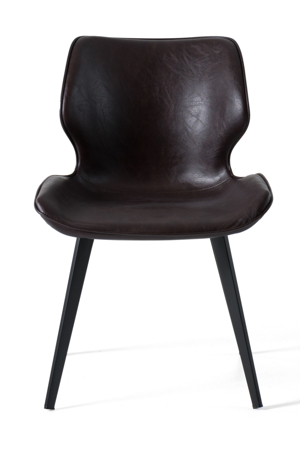 Dark Brown Eco-Leather Dining Chairs (2) | OROA Modern Moira | Oroa.com
