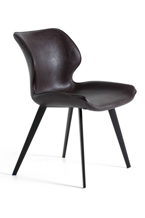 Dark Brown Eco-Leather Dining Chairs (2) | OROA Modern Moira | Oroa.com
