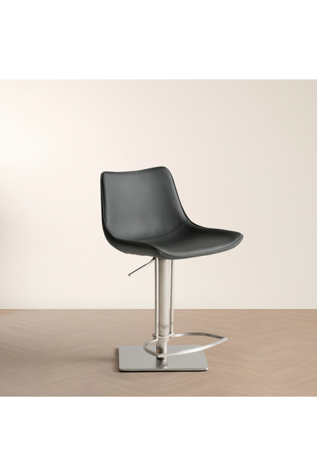 Gray Vegan Swivel Bar Stool | OROA Modern Manning | Oroa.com