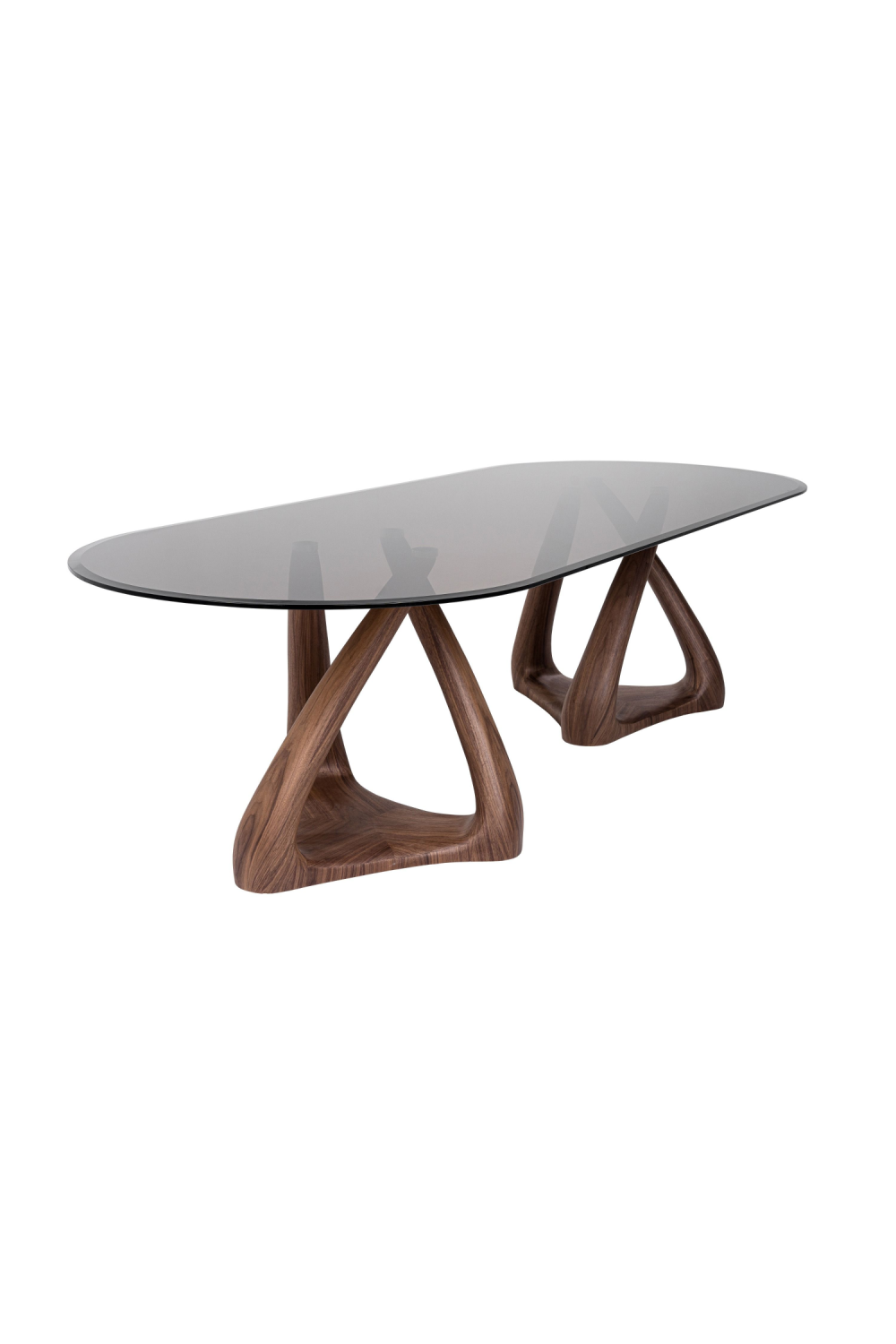 Oval Gray Glass Dining Table | OROA Modern Christy | Oroa.com