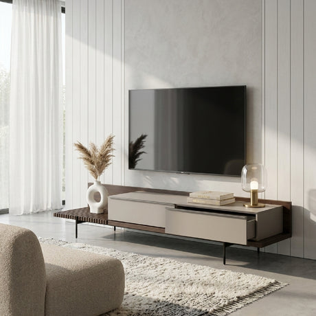Matte Beige TV Cabinet | OROA Modern Colima