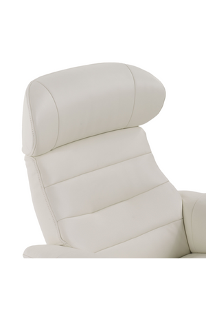 Gray Leather Swivel Chair and Ottoman | OROA Modern | Oroa.com