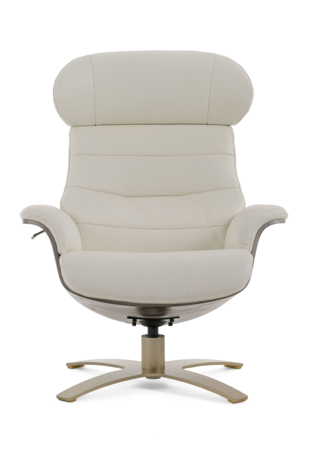 Gray Leather Swivel Chair and Ottoman | OROA Modern | Oroa.com