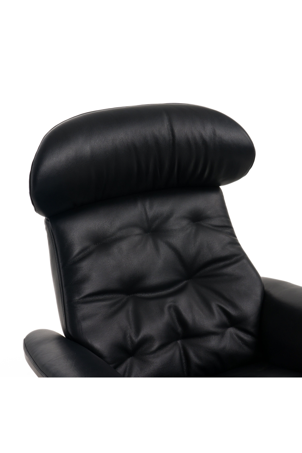 Black Leather Lounge Chair & Ottoman | OROA Modern Nowak | Oroa.com