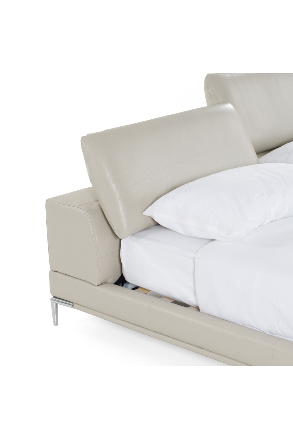 Gray Leather Queen Bed | OROA Modern Pearson | Oroa.com