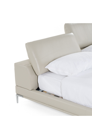 Gray Leather Queen Bed | OROA Modern Pearson | Oroa.com