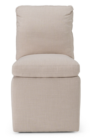 Beige Wheeled Dining Chair | OROA Modern Adrian | Oroa.com