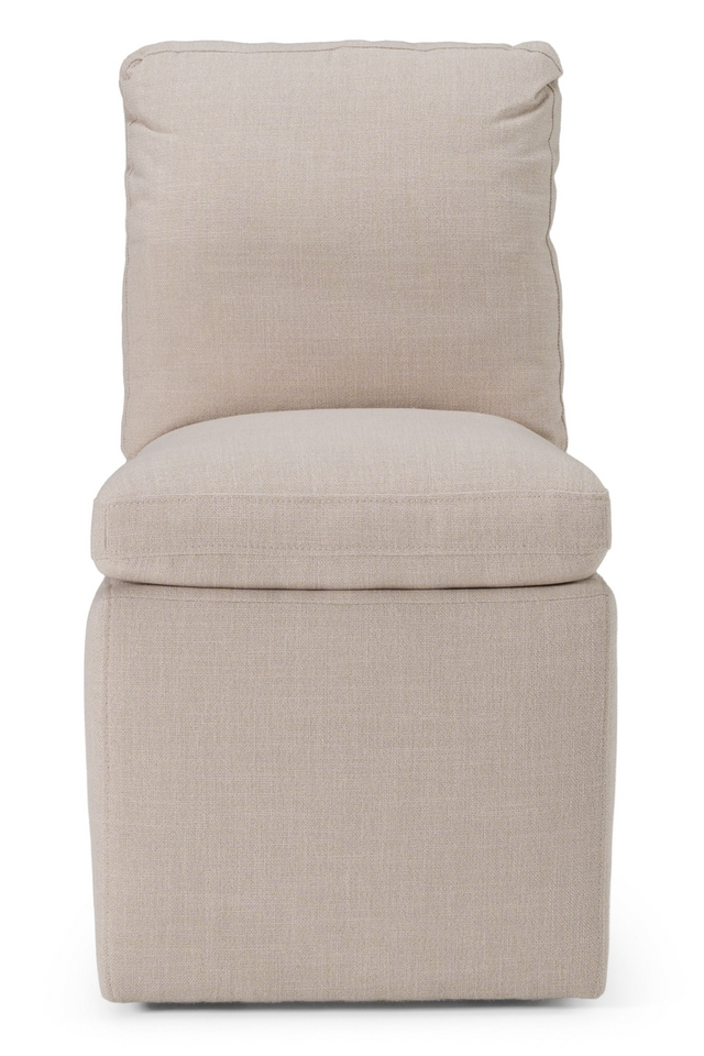 Beige Wheeled Dining Chair | OROA Modern Adrian | Oroa.com
