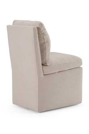 Beige Wheeled Dining Chair | OROA Modern Adrian | Oroa.com