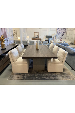 Beige Wheeled Dining Chair | OROA Modern Adrian | Oroa.com