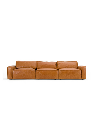 Brown Leather 3-Piece Sofa | OROA Modern Cambria | Oroa.com